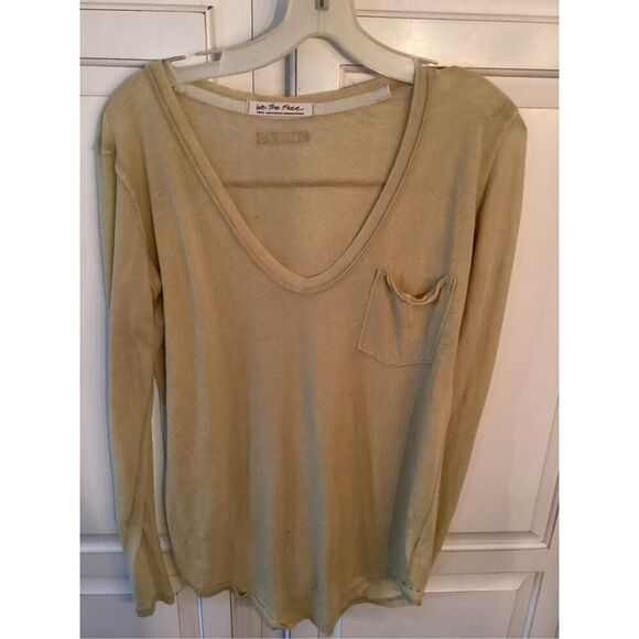 We The Free Betty Long Sleeve Top Sz S Slouchy Butter - Picture 3 of 7